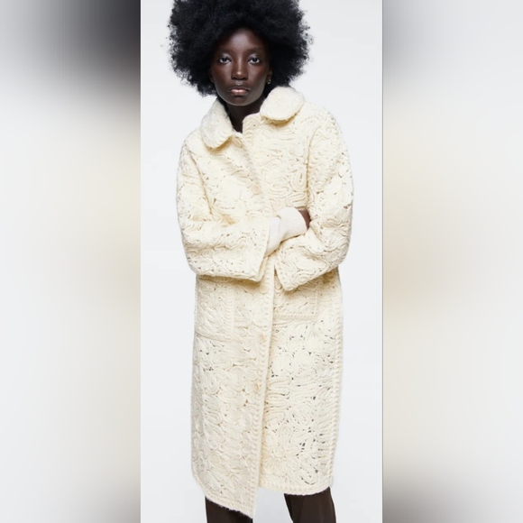 Zara Limited Edition Structured Wool Blended Long Coat - Picture 2 of 9